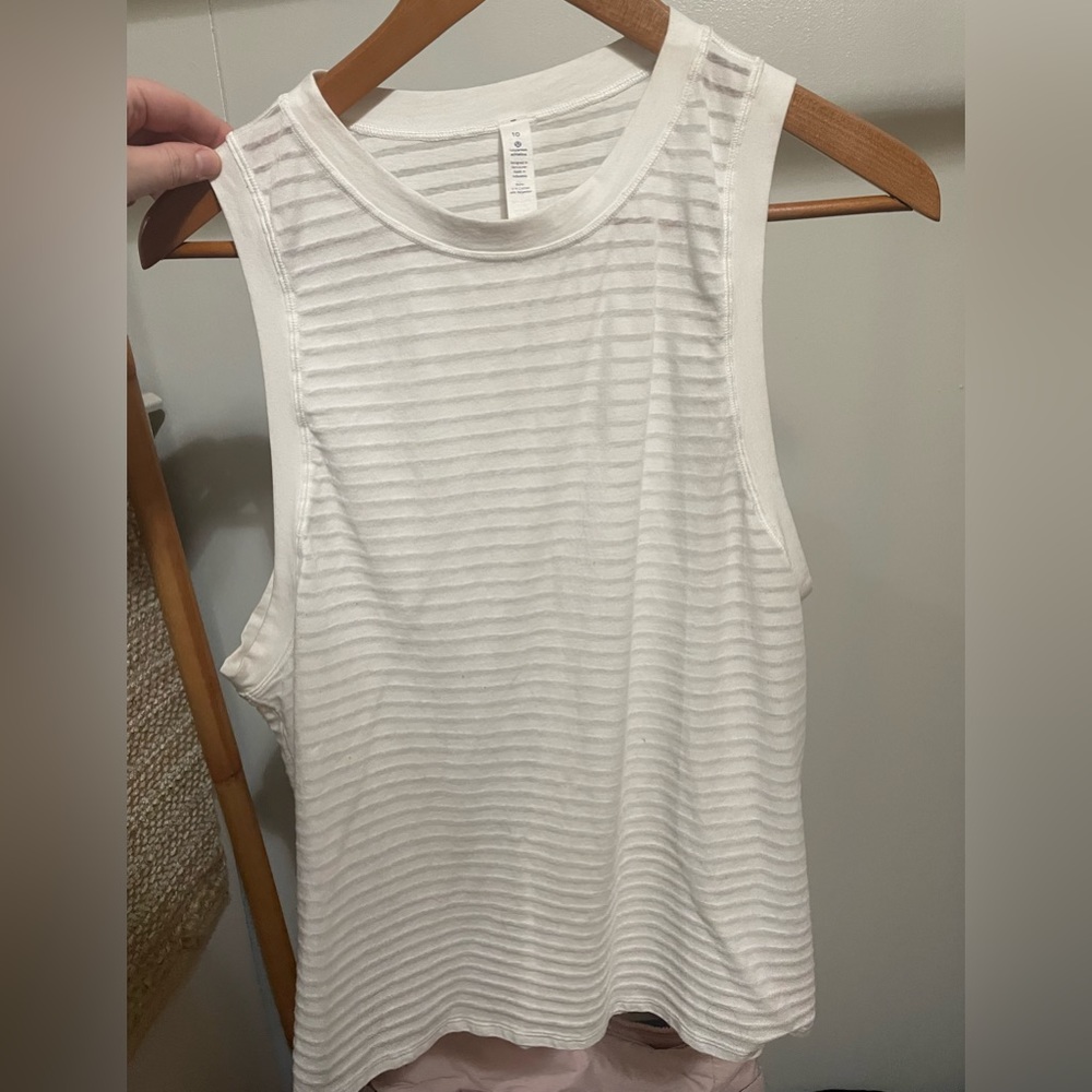 White Lululemon Athletic Tank